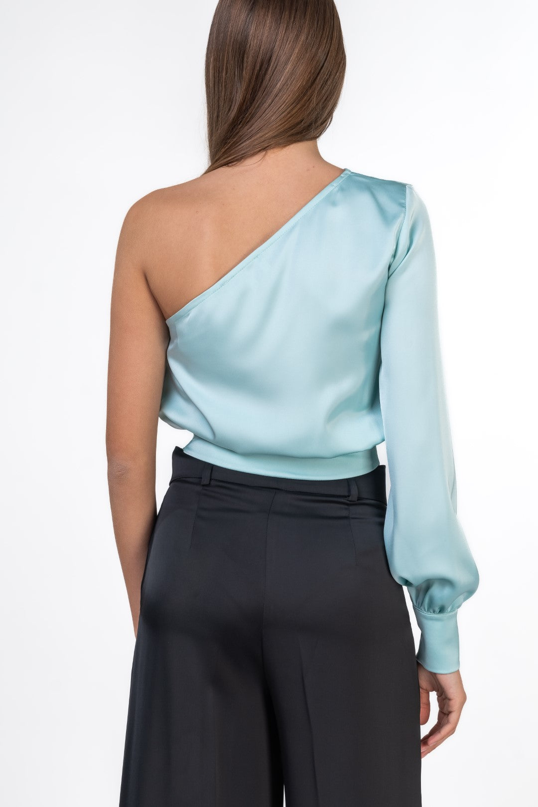 One Shoulder Satin Top