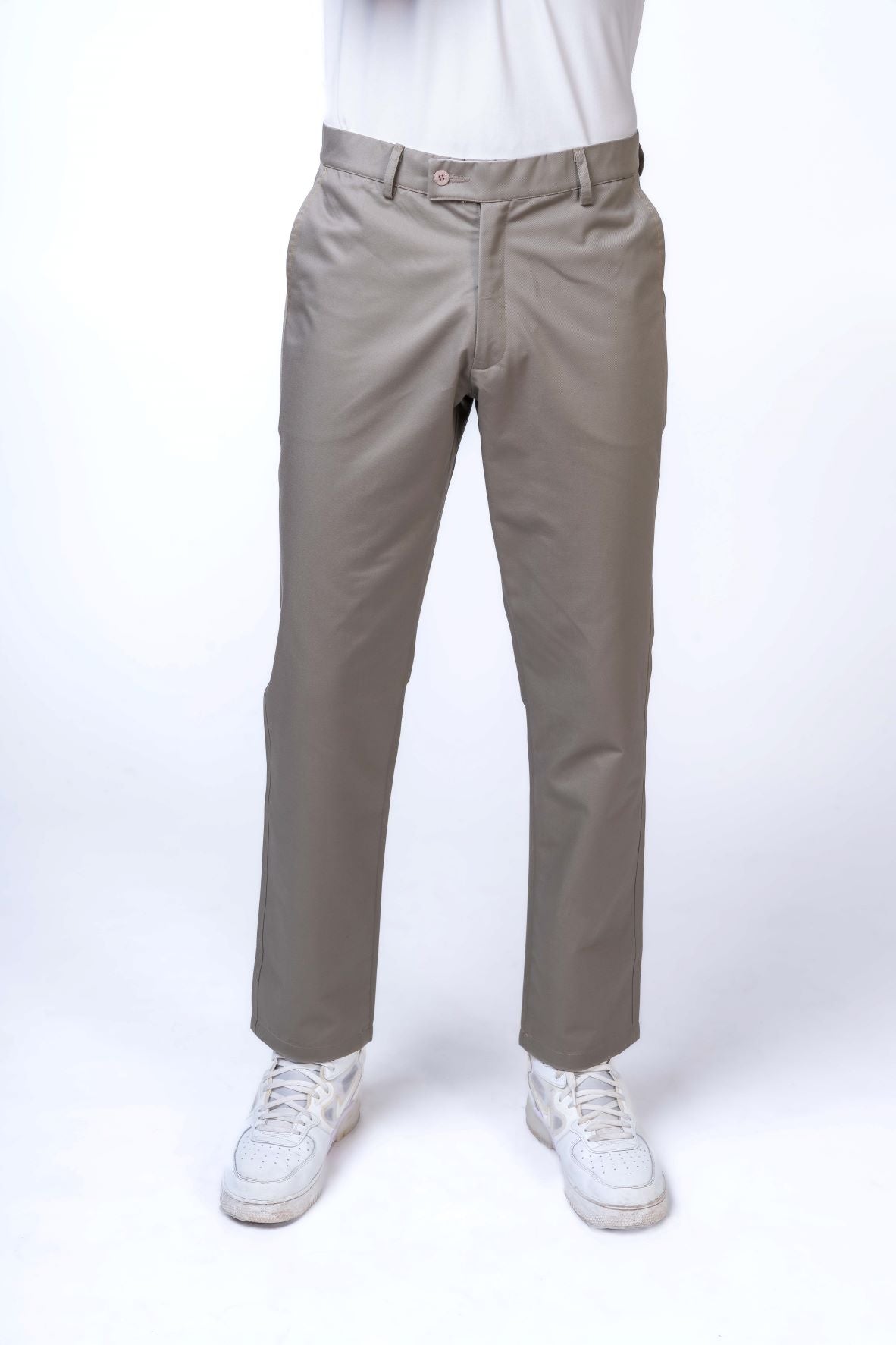 Regular Fit Chinos Trousers with Back Pockets