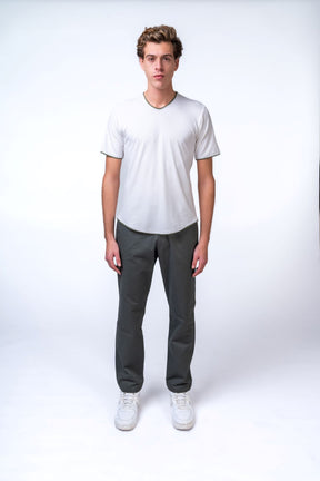 Regular Fit Chinos Trousers with Back Pockets
